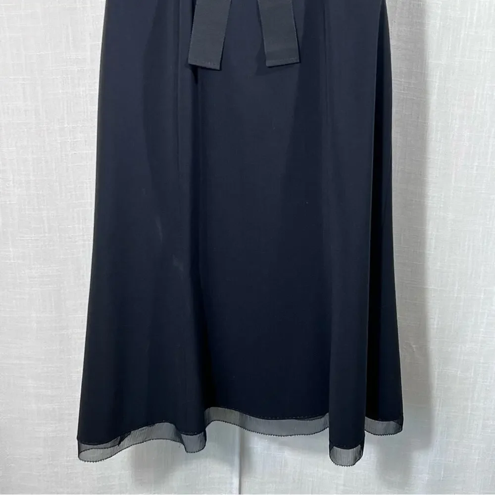 Elie Tahari Black Belted Wool Fit & Flare Dress‎ Size 0 - Picture 10 of 13